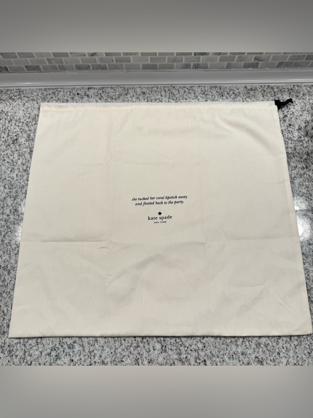 Kate Spade Extra Large Cream Cotton Dust Bag